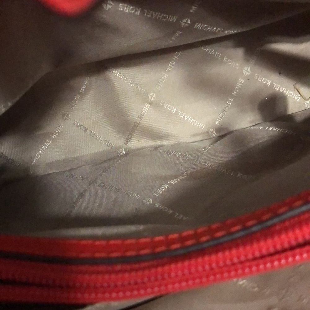 Michael Kors Hailee Red and Tan Satchel - Picture 11 of 11